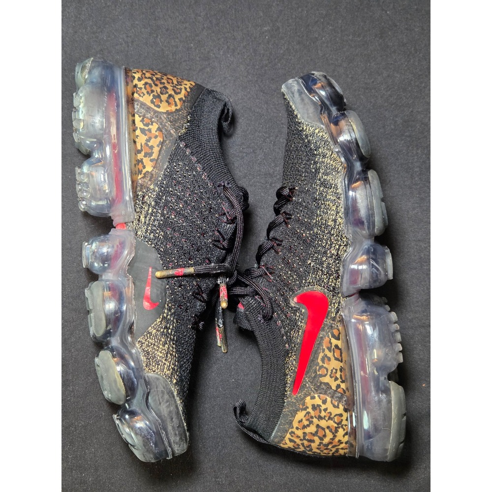 Nike Air VaporMax Flyknit 2 Leopard Print Women's Running Shoes Size‎ 6.5 Rare!